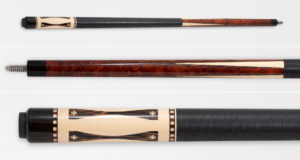 Handmade amoyna burl wood cue